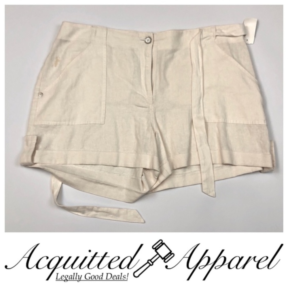 Juicy Couture NWT White Cream Linen Shorts